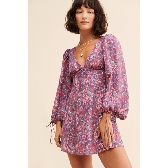For Love & Lemons FLL Tonya Mini Dress Sz L - Picture 2 of 13